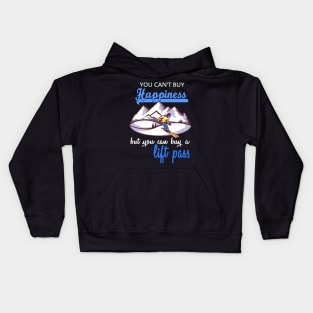 you can't buy happiness but you can buy a lift pass Kids Hoodie
